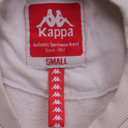 Kappa Men's White Small Logo Crew Neck Sweatshirt