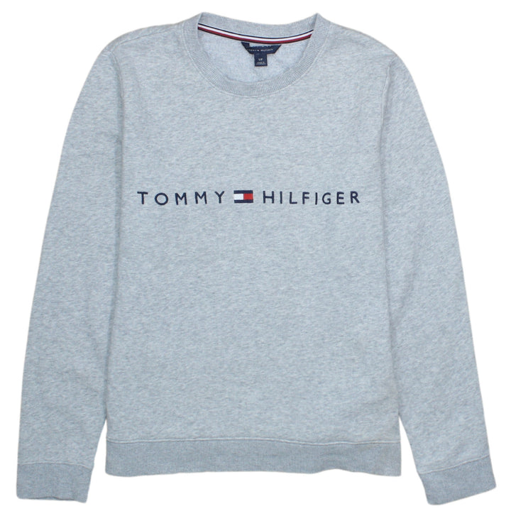 Tommy Hilfiger Mens Grey Logo Crew Neck Sweatshirt Size S