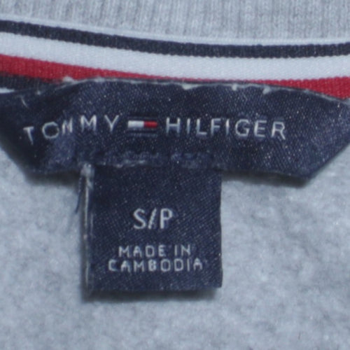 Tommy Hilfiger Mens Grey Logo Crew Neck Sweatshirt Size S