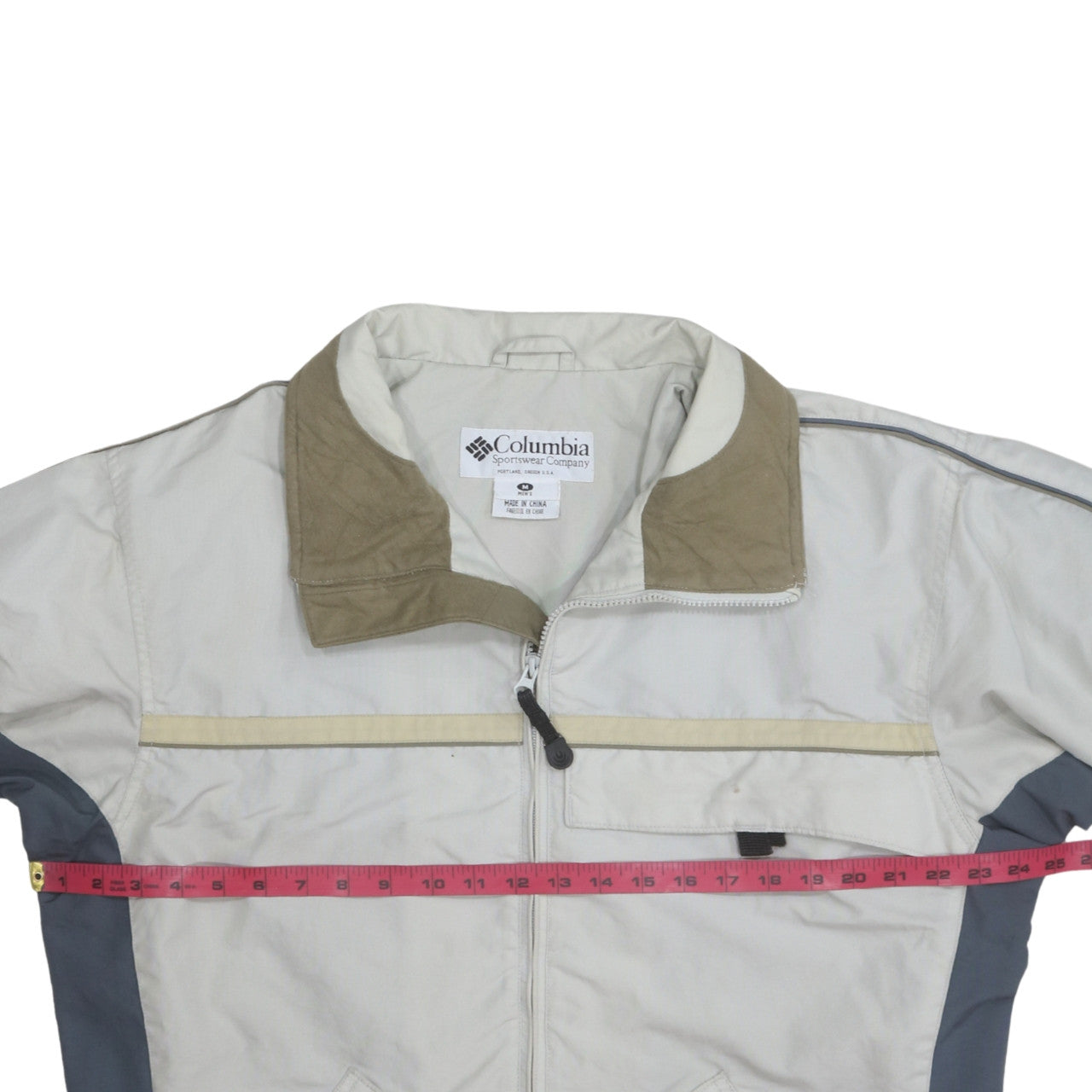 Columbia Men's Beige Full Zip Outdoor Hiking Jacket M