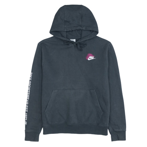 Nike Women Black Small Pullover Hoodie Cotton Blend Sportswear