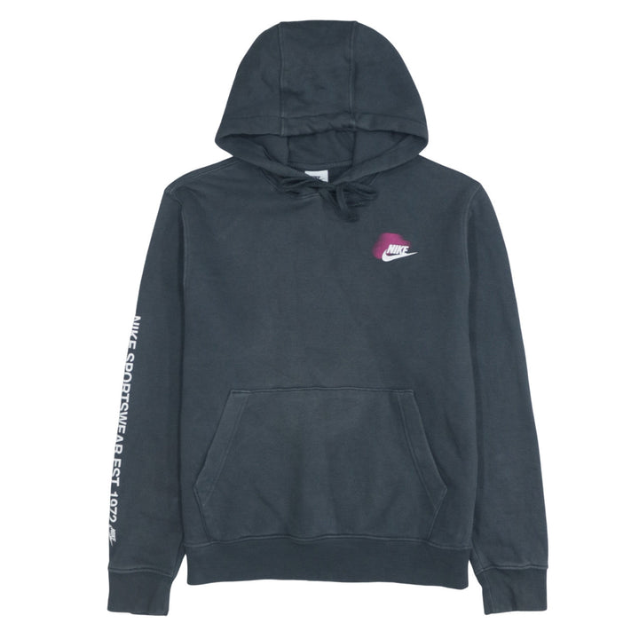 Nike Women Black Small Pullover Hoodie Cotton Blend Sportswear