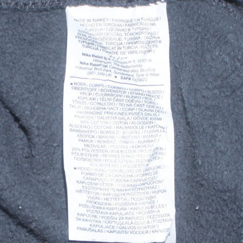 Nike Women Black Small Pullover Hoodie Cotton Blend Sportswear