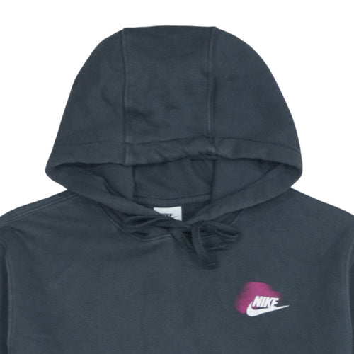 Nike Women Black Small Pullover Hoodie Cotton Blend Sportswear