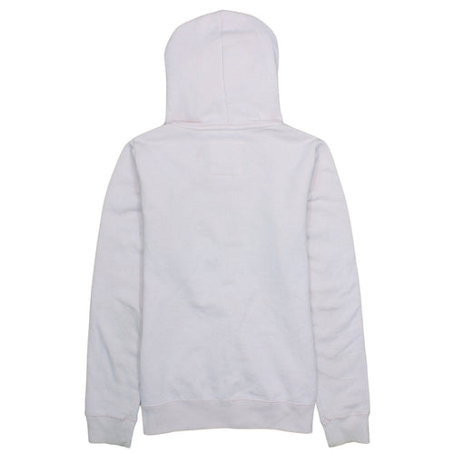 Hollister Women Pink Full Zip Hoodie Medium Cotton Blend Logo Hooded Sweatshirt