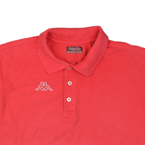 Kappa Men's Red XL Cotton Short Sleeve Polo Shirt