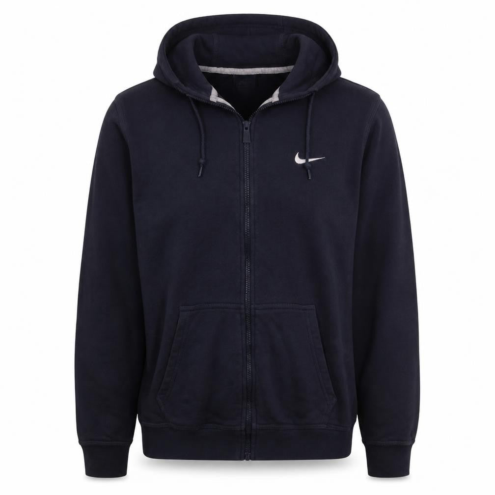 Nike Men's Blue Full Zip Hoodie Size L Sports Fleece Sweatshirt