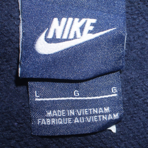 Nike Men's Blue Full Zip Hoodie Size L Sports Fleece Sweatshirt