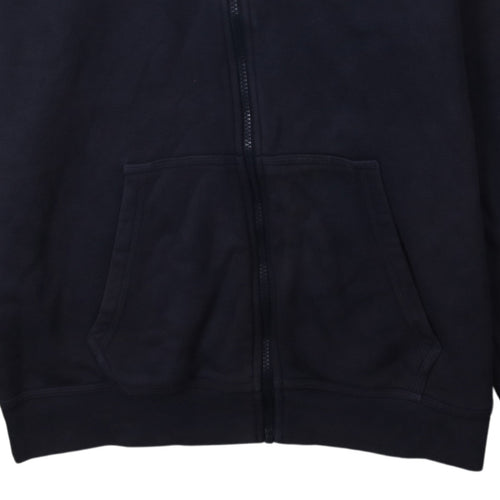 Nike Men's Blue Full Zip Hoodie Size L Sports Fleece Sweatshirt