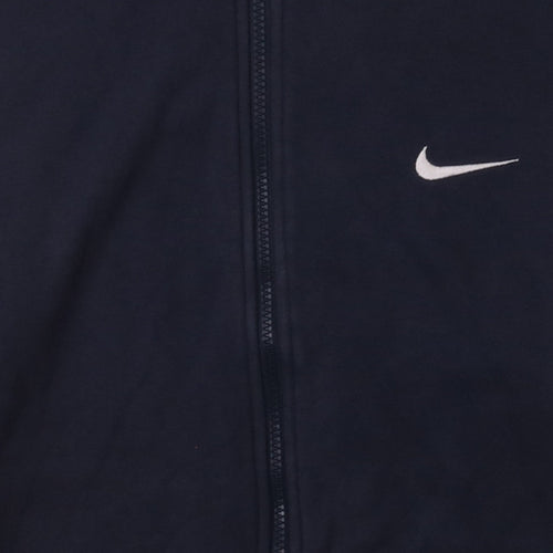 Nike Men's Blue Full Zip Hoodie Size L Sports Fleece Sweatshirt