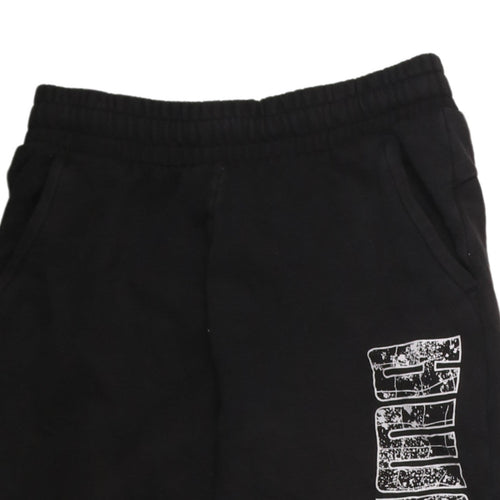 Puma Boys Black 13-14 Years Jogger Sweatpants Regular Fit Activewear