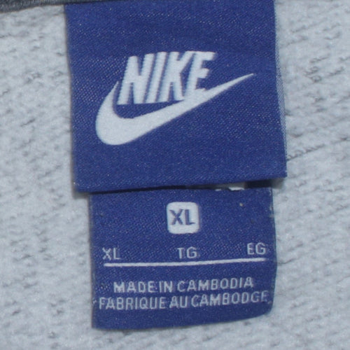 Nike Men’s Grey XL Pullover Crew Neck Logo Sweatshirt