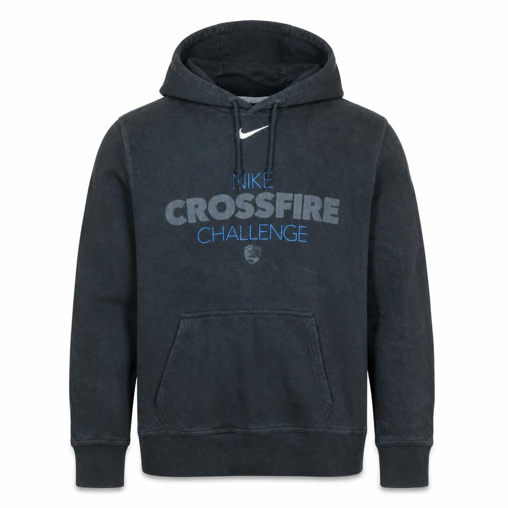 Front view of Nike Men's Black Small Pullover Crossfire Challenge Hoodie