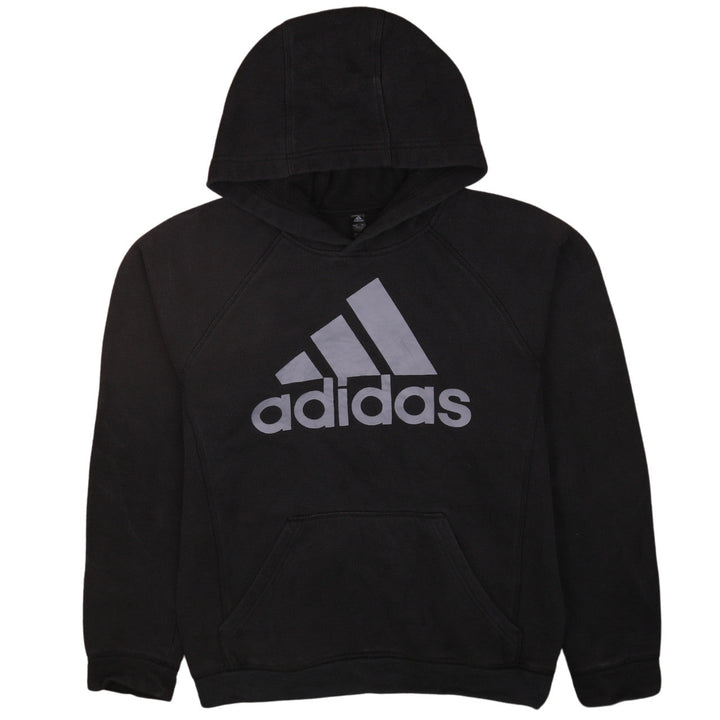 Adidas Men’s Black Small Pullover Hoodie with Logo Graphic