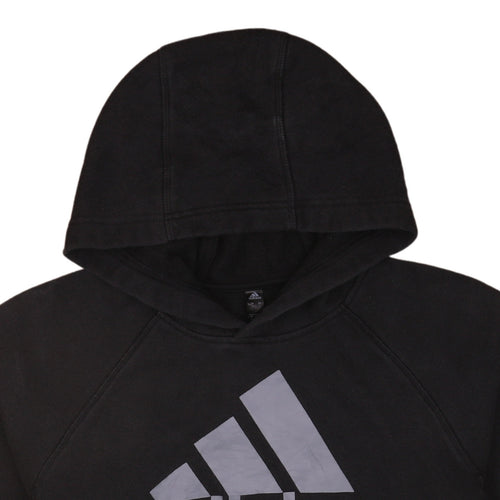 Adidas Men’s Black Small Pullover Hoodie with Logo Graphic