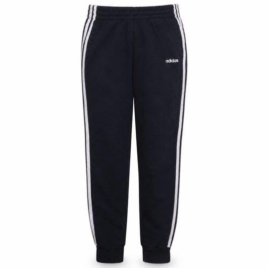 Front view of adidas women’s black m track pants with side stripes