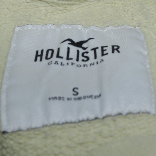 Hollister Women’s Green Pullover Hoodie Small Logo Embroidered Cotton Blend