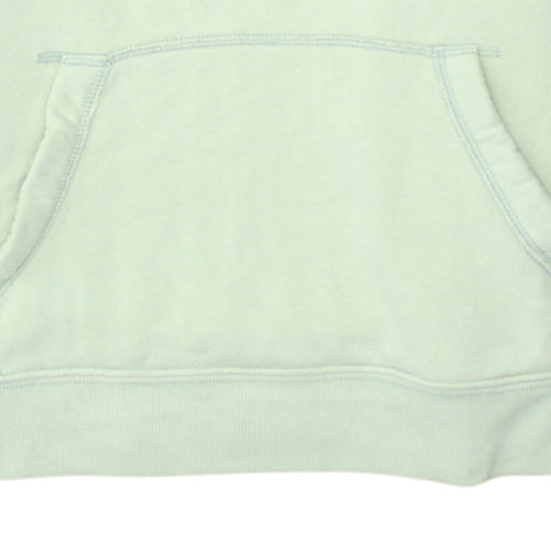 Hollister Women’s Green Pullover Hoodie Small Logo Embroidered Cotton Blend
