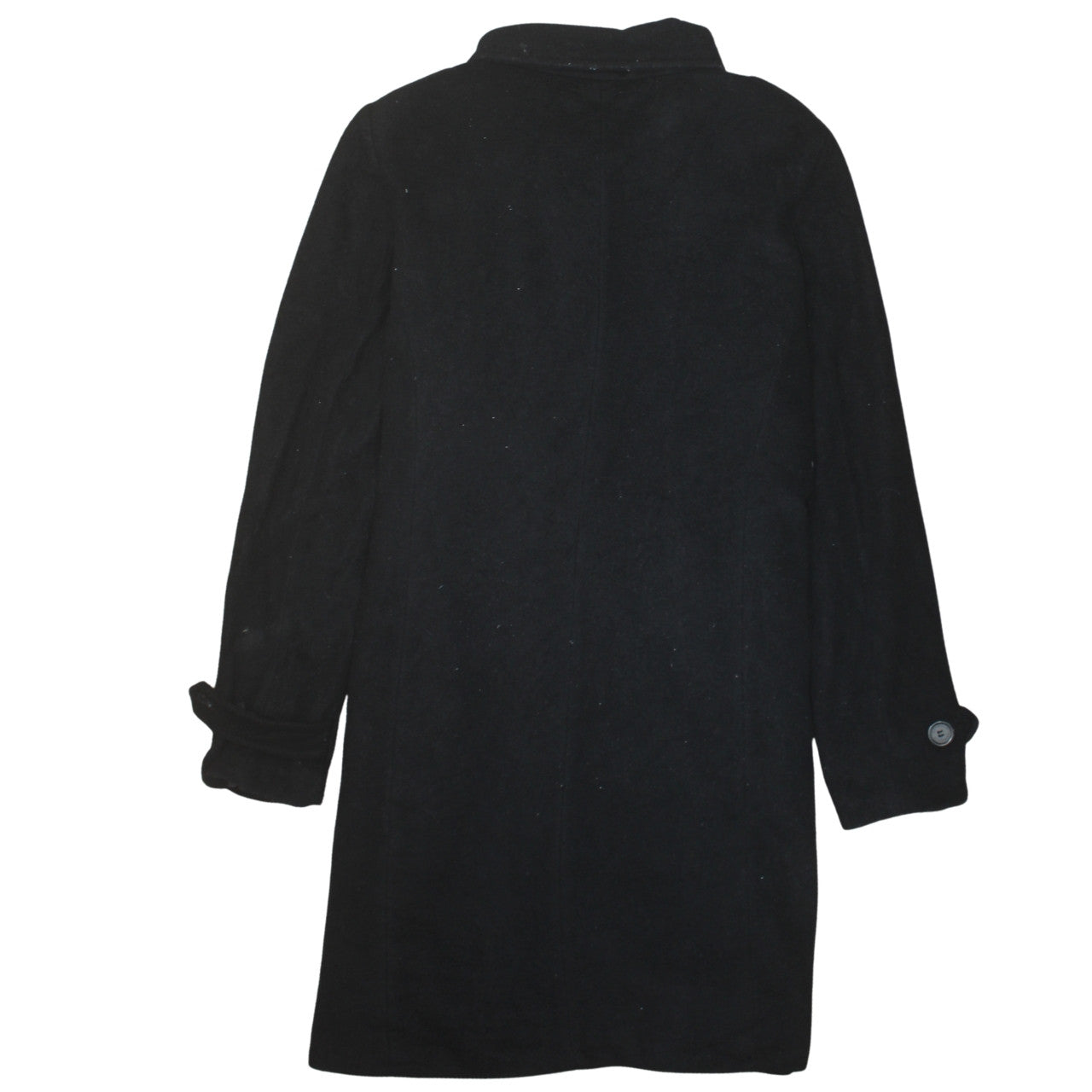 Barbour Men's Black Wool Dress Tartan Lined Mid-Length Coat Size 42