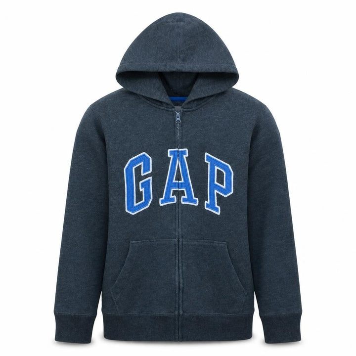 Gap Kids Boys Blue Full Zip Hoodie Size XXL (14-16) Cotton Blend