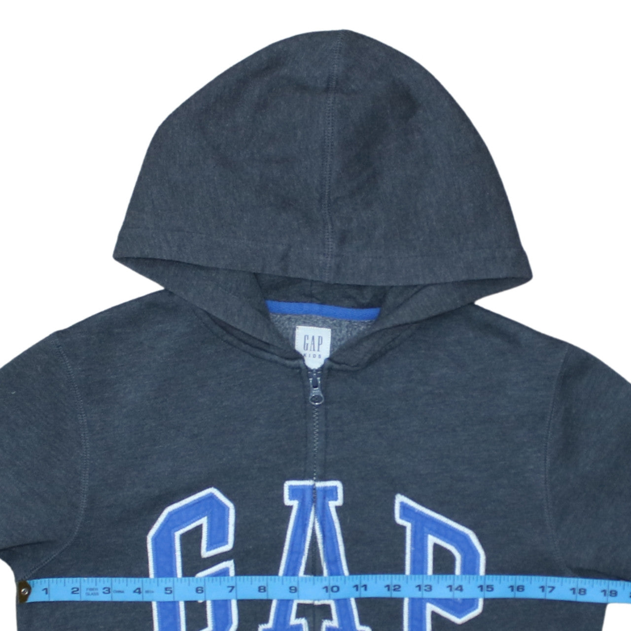 GAP Kids Boys Blue Full Zip Hoodie Size XXL (14-16) Cotton Blend
