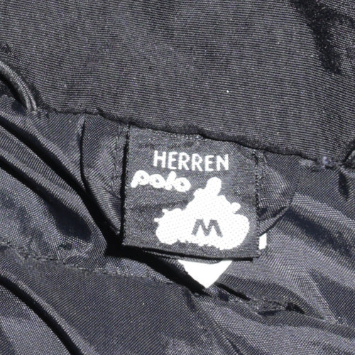 Polo Men's Black Motorcycle Jacket M Waterproof Reflective Belted