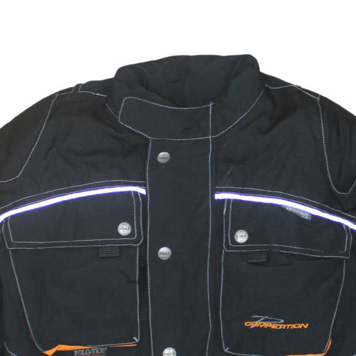 Polo Men's Black Motorcycle Jacket M Waterproof Reflective Belted