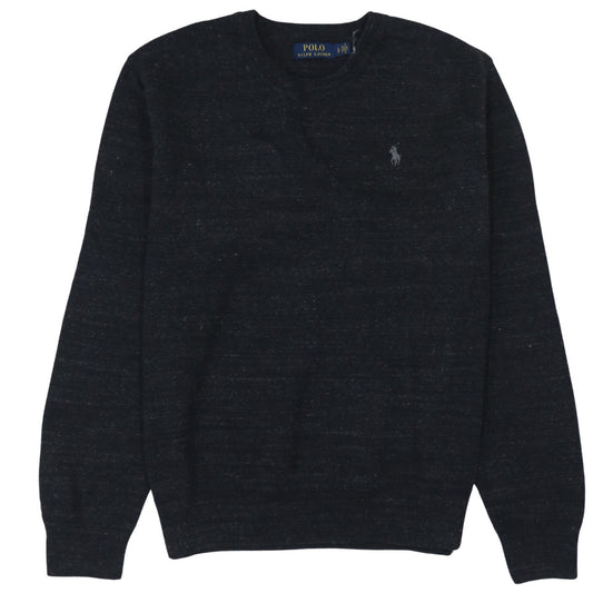 Polo Ralph Lauren Men's Black Cotton Crew Neck Jumper L