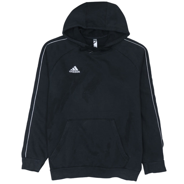 adidas Men's Black Pullover Fleece Hoodie L Sports Logo Sweatshirt