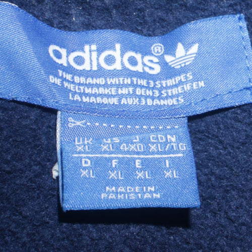 Adidas Boys Navy Blue Pullover Hoodie XL Hooded Sweatshirt
