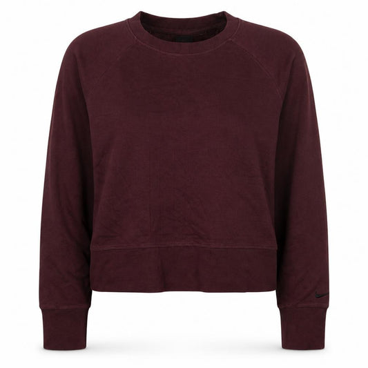 Front view of Nike Women’s Burgundy Dri-Fit Sweatshirt XL Crew Neck Pullover