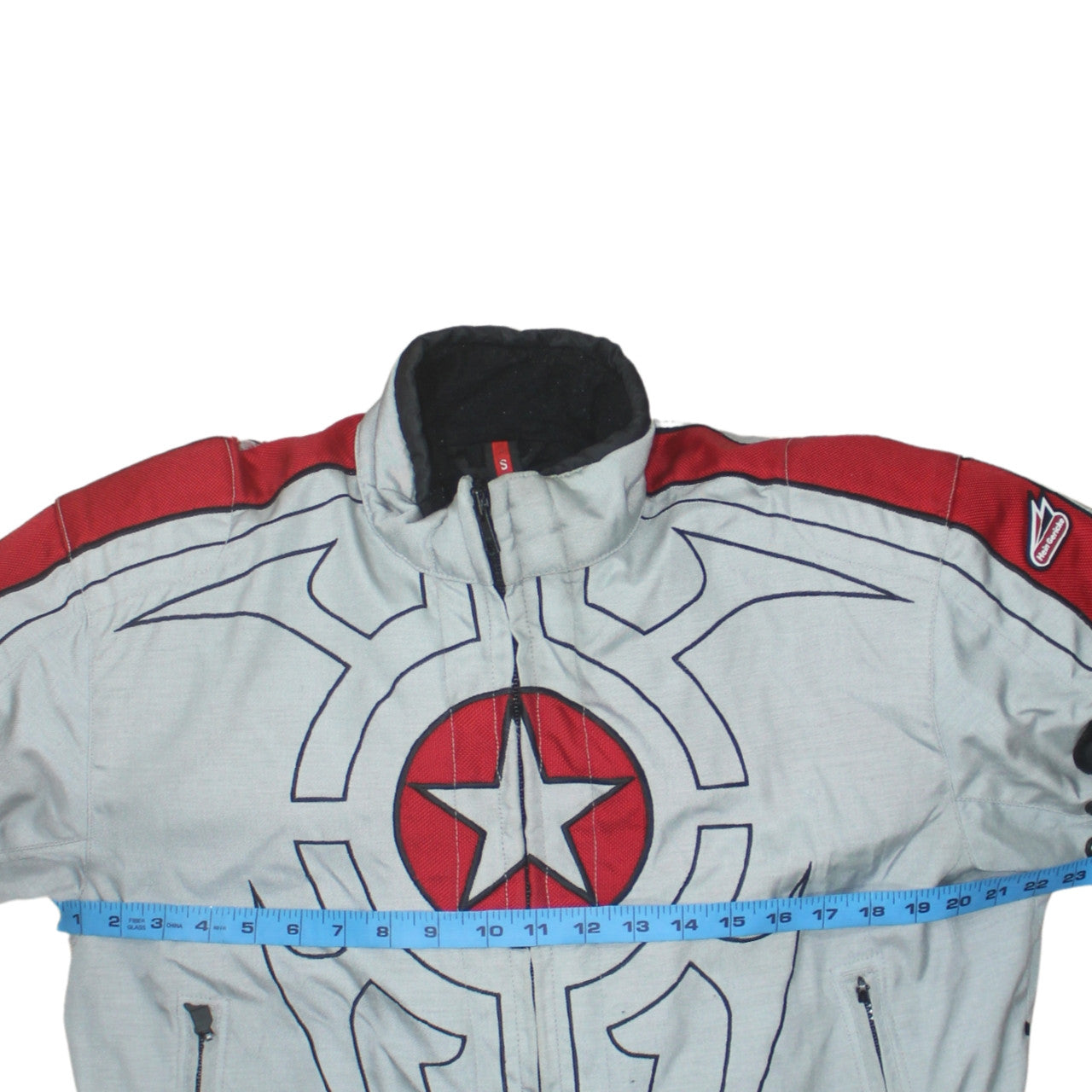 Hein Gericke Men's Grey Red Motorcycle Jacket Size S Waterproof