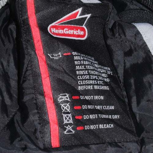 Hein Gericke Men's Grey Red Motorcycle Jacket Size S Waterproof