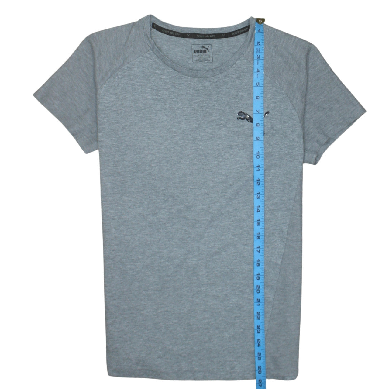 Puma Men’s Grey Moisture Wicking Raglan Crew Neck T-Shirt M