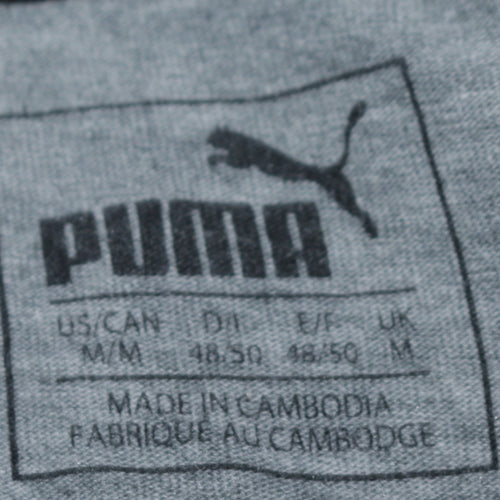 Puma Men’s Grey Moisture Wicking Raglan Crew Neck T-Shirt M