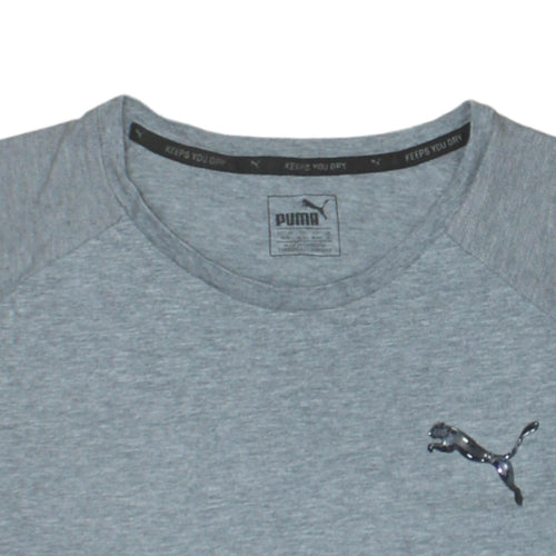 Puma Men’s Grey Moisture Wicking Raglan Crew Neck T-Shirt M