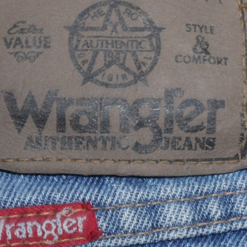 Wrangler Men's Blue Straight Fit Denim Jeans 38x34 USA Made