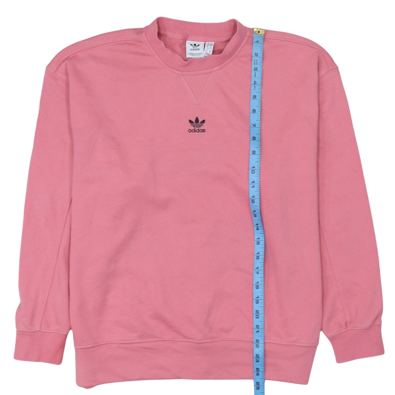Adidas Women Pink Crew Neck Pullover Sweatshirt XS UK 6 Cotton Logo