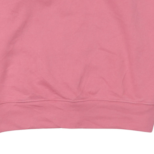 Adidas Women Pink Crew Neck Pullover Sweatshirt XS UK 6 Cotton Logo