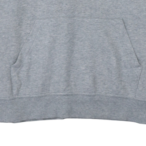 Nike Womens Grey Pullover Hoodie L Logo Fleece Sweatshirt