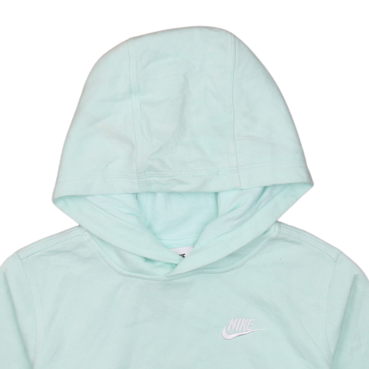 Nike Womens Mint Green Pullover Hoodie L Logo Pocket Sweatshirt