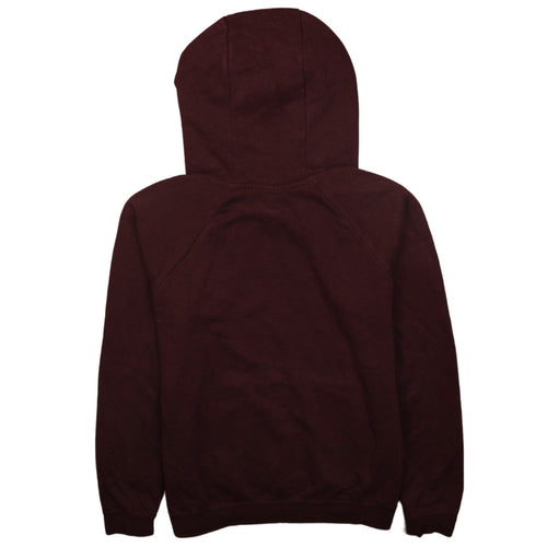 Nike Women Burgundy Pullover Hoodie Size M with Logo Print