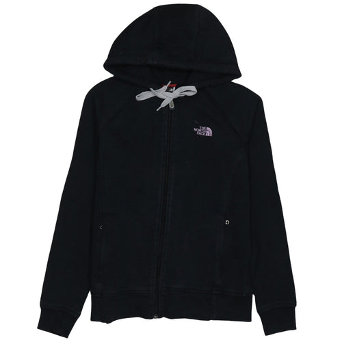 The North Face Womens Black Full Zip Hoodie Medium 100% Cotton