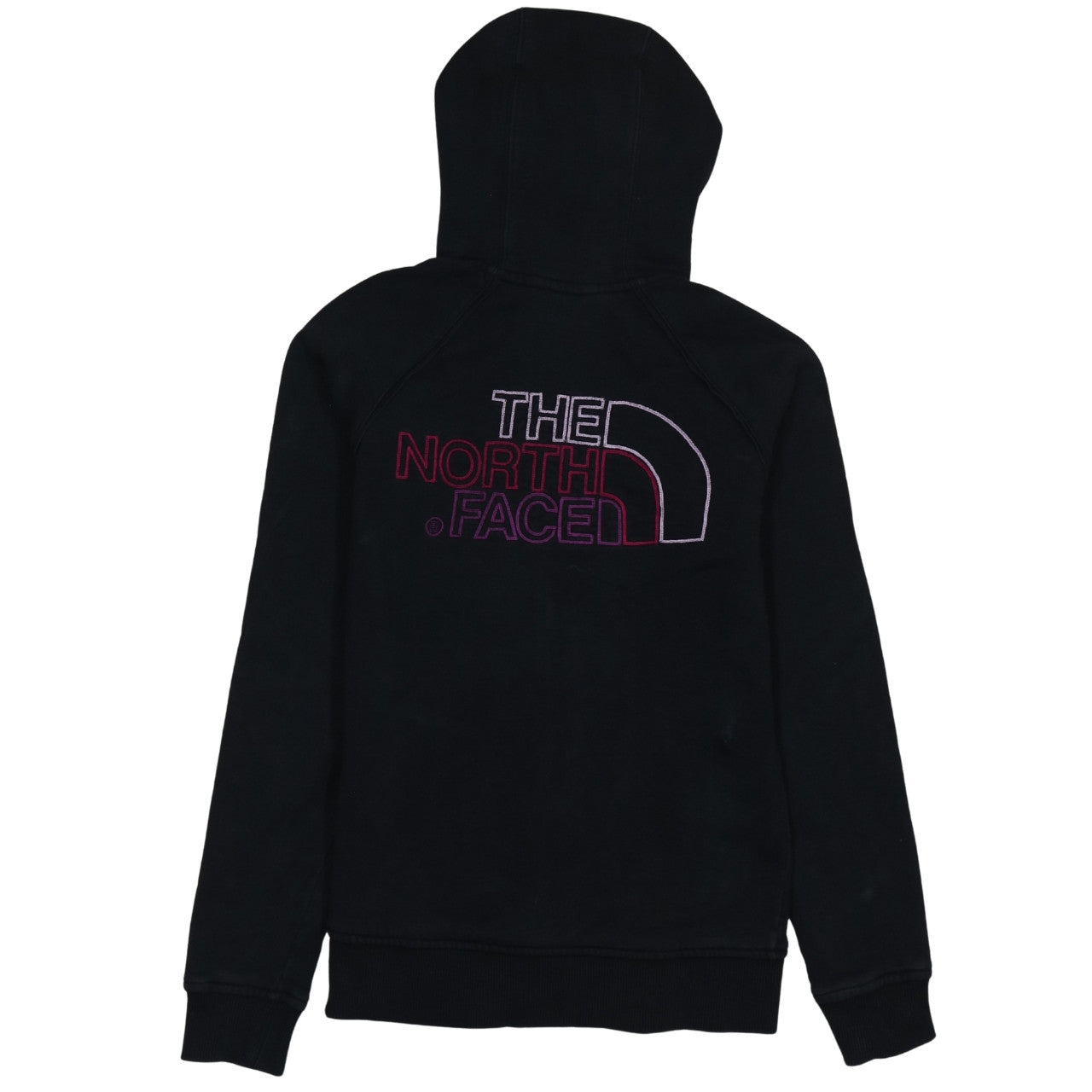 The North Face Womens Black Full Zip Hoodie Medium 100% Cotton