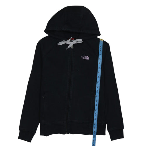 The North Face Womens Black Full Zip Hoodie Medium 100% Cotton