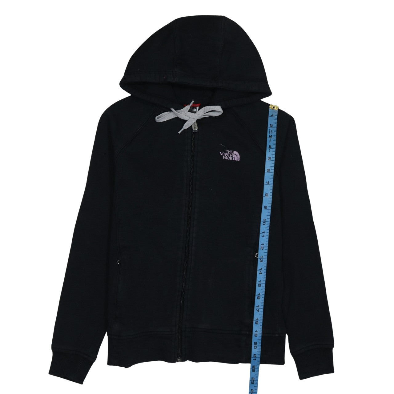 The North Face Womens Black Full Zip Hoodie Medium 100% Cotton
