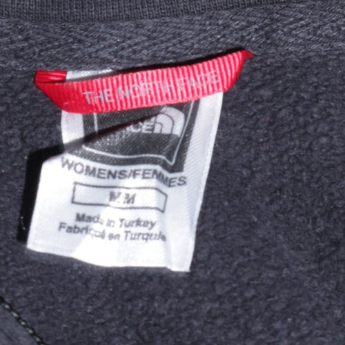 The North Face Womens Black Full Zip Hoodie Medium 100% Cotton