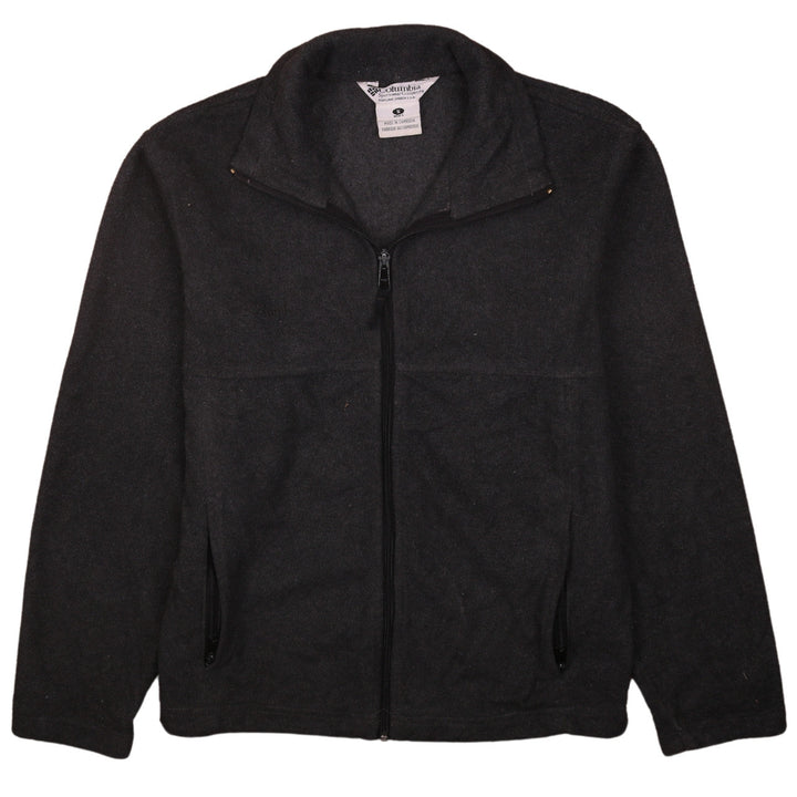Columbia Men's Black Fleece Full Zip Jacket Size S Regular Fit