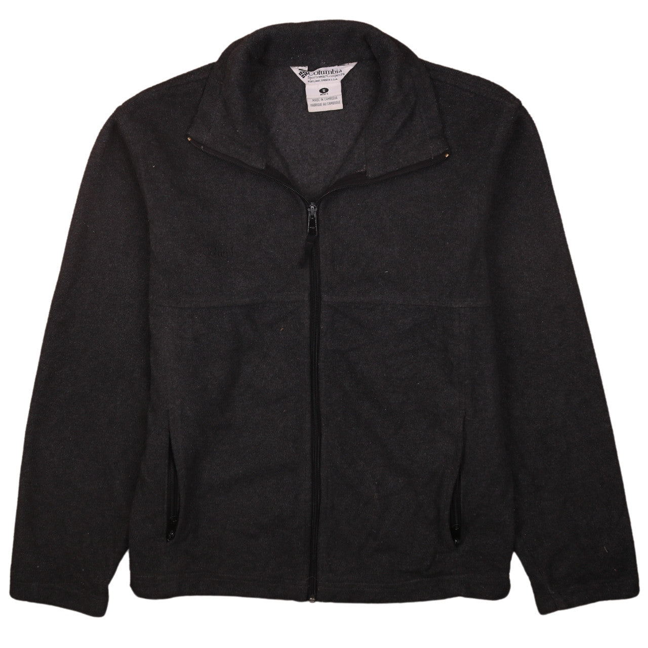 Columbia Men's Black Fleece Full Zip Jacket Size S Regular Fit