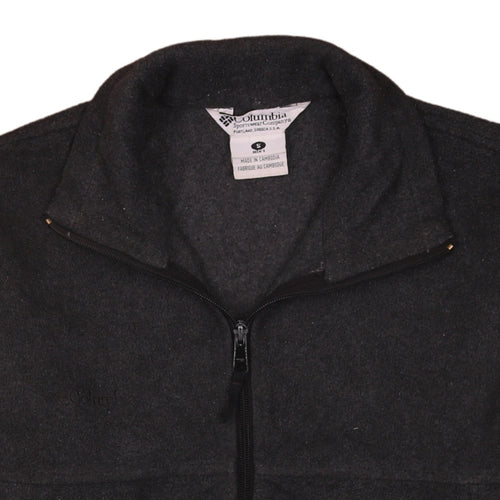 Columbia Men's Black Fleece Full Zip Jacket Size S Regular Fit